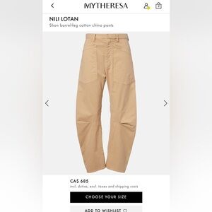 Nili Lotan Shon Pant